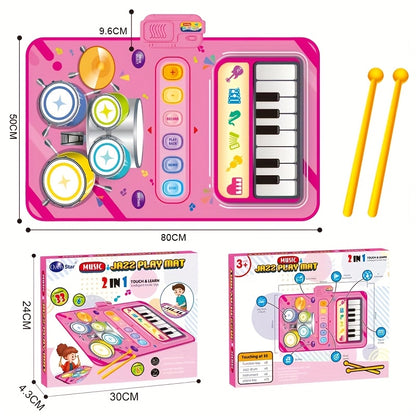 Multifunctional Electronic Drum Music Mat for Kids, Designed for Skill Development And Family Bonding