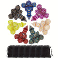 DND Dice Sets - 49pcs Polyhedral Dice, 7 Sets D&D Dice With Pouches, D4 D6 D8 D10 D% D12 D20 Dice For Dungeons And Dragons DND RPG MTG Table Games -  Polyhedral Dice - For Dungeons & Dragons Players & RPG Enthusiasts - Perfect Gift for Halloween, Christma