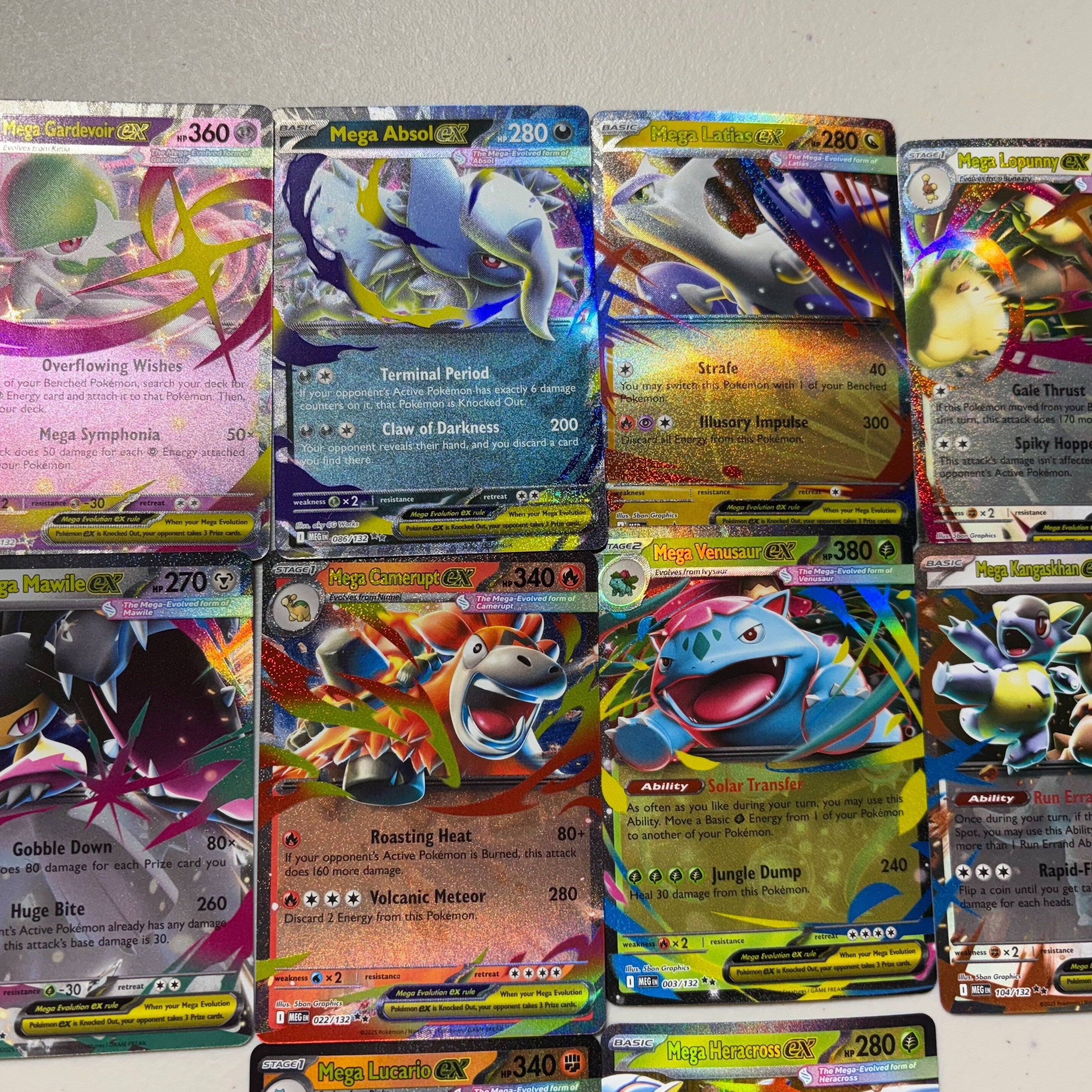 Pokémon MEGA EX Card Lot – 3 Card Bundle, All MEGA EX! AUTHENTIC / REAL