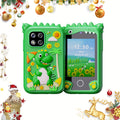 Kids Smart Phone Toys, Touchscreen HD Dual Camera Cell Phone for Kids, Dinosaur Kids Toy Phone Play Phone Toy for Boys Girls 3+, Travel Toy with 8GB SD Card, Birthday Easter Halloween Christmas Gift