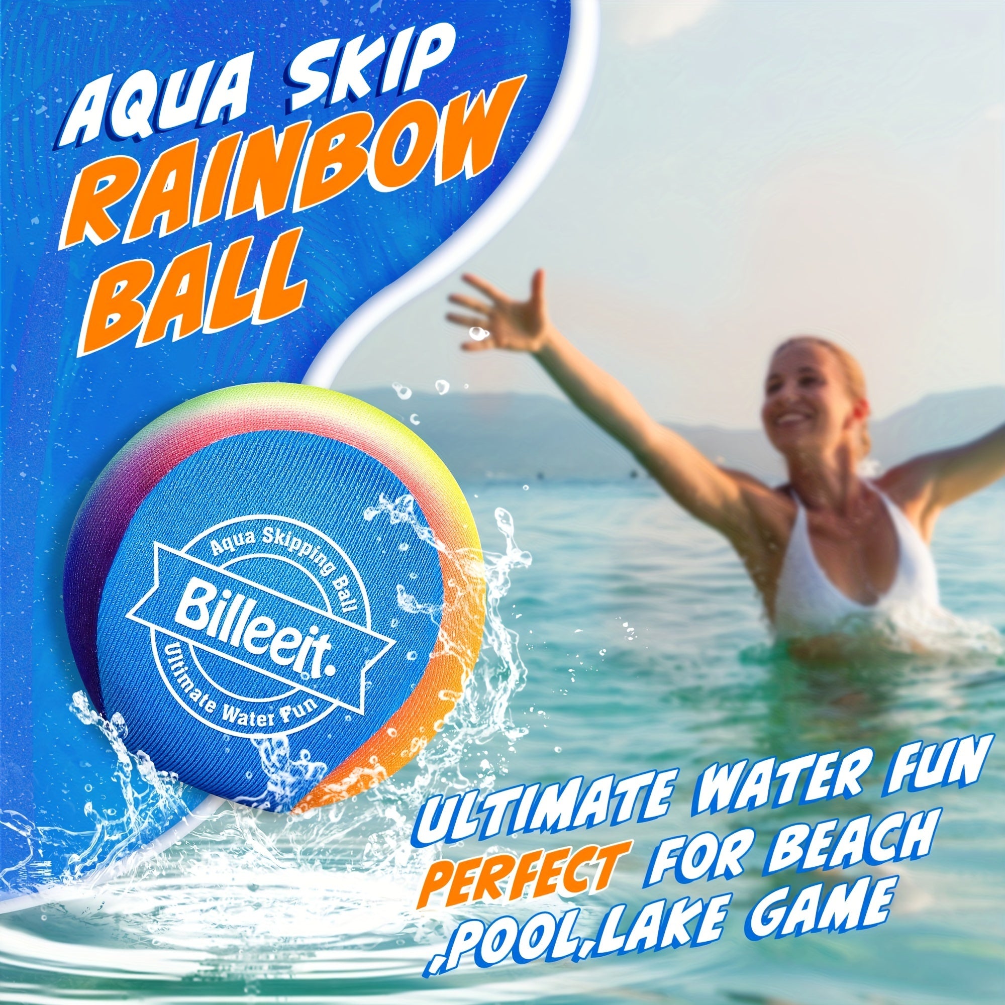Set of 5 Colorful Water Bouncing Balls Designed for Pool Fun, Complete with a Convenient Mesh Bag, Perfect for Beach Activities And Suitable for Children Aged 3 And Up, As Well As Adults