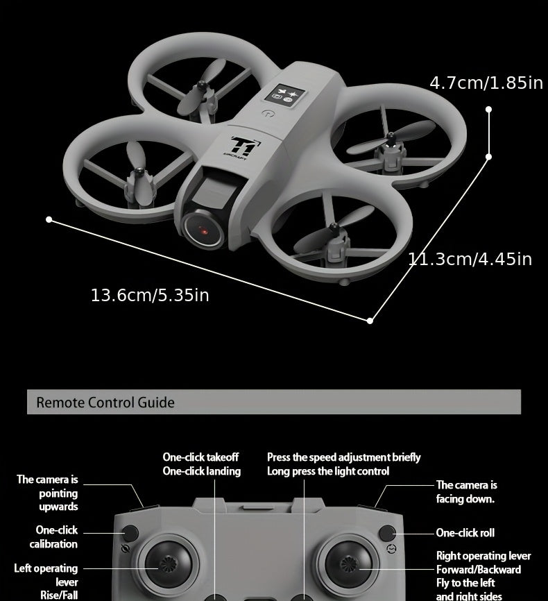 [4K, 180° Rotation] Mini 4K FPV Dual Camera Drone, 180° Camera Rotation, Dual Batteries, Optical Flow Positioning, 360° Flip, Roscope, One-Key Takeoff/Landing, Anti-Shake And Anti-Collision Design, Suitable for Beginners Remote Control Toy, Boys And Girls