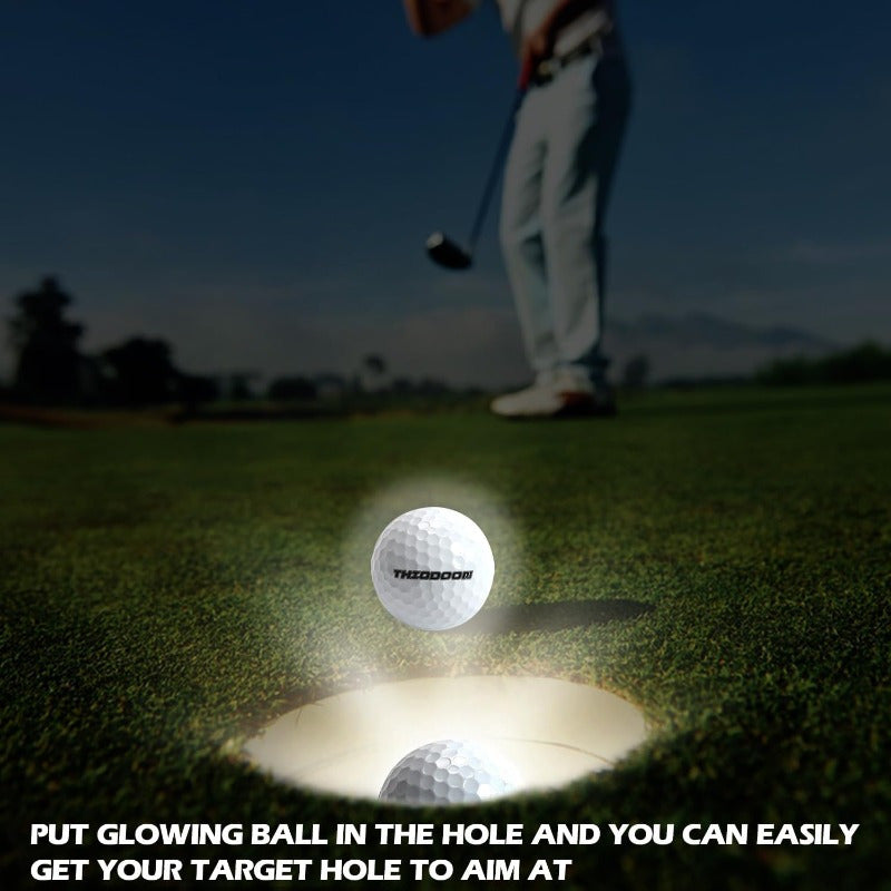 THIODOON Upgraded Glow-in-The-Dark Golf Balls - Ultra-Bright LED Golf Balls with Mesh Bag - Fun Night Golf Gift for Men & Women - Perfect for Teens & Beginners!