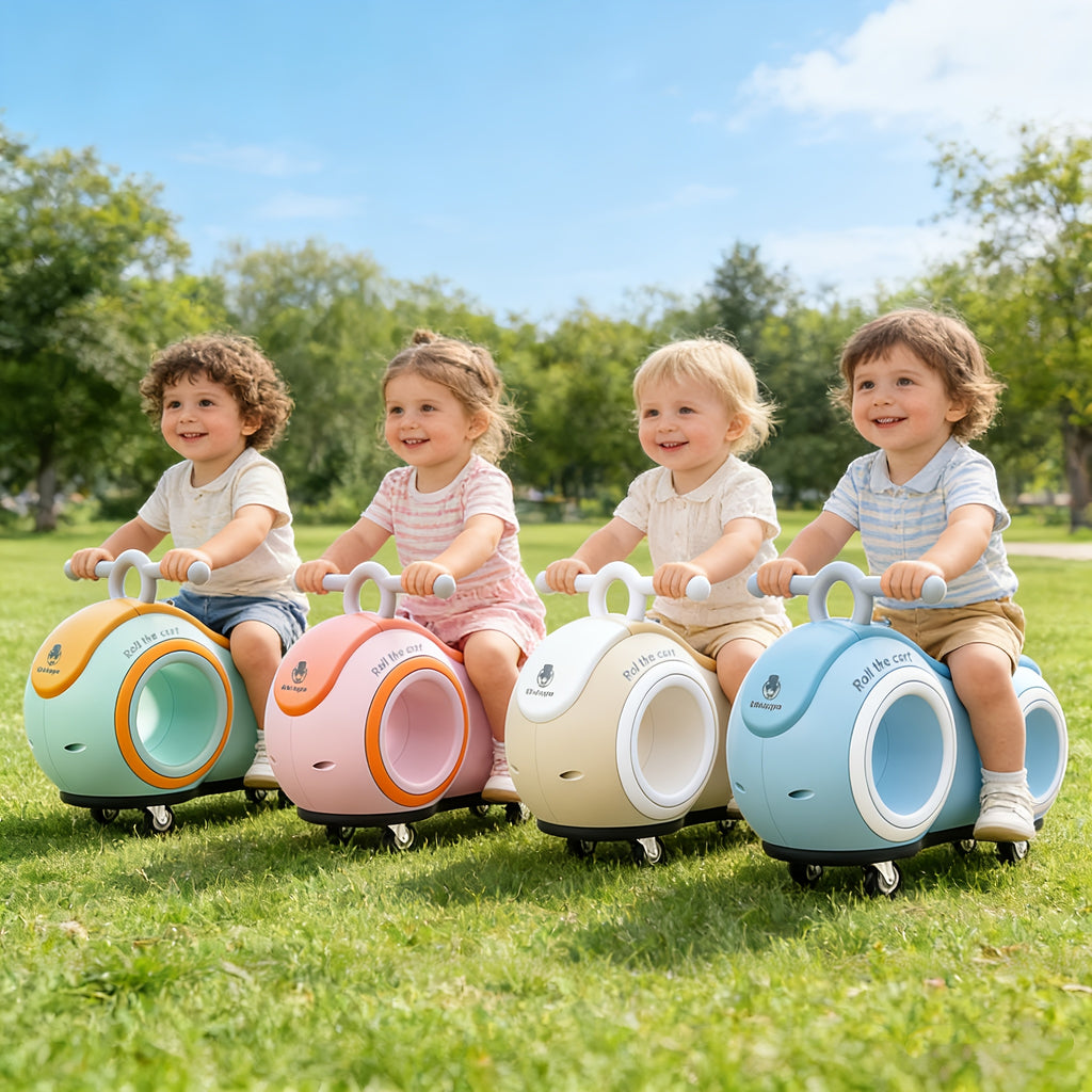 [Perfect Gift] Anti-Rollover 4-Wheel Toddler Balance Bike With Lights And Music, 220 Lbs Load, For Kids 1+. Great For Camping And Family Outings, Perfect Gift For Independence Day, Summer Party, Birthday And Back To School