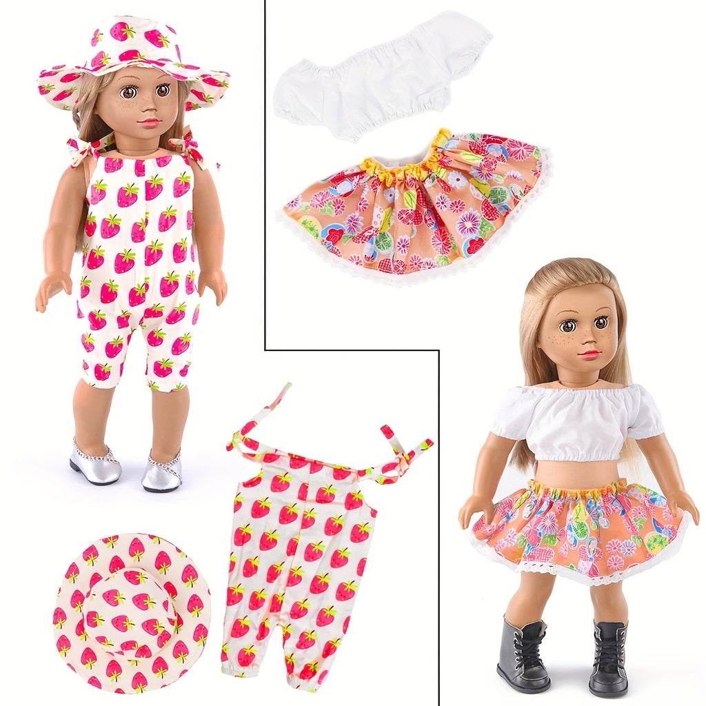 10 Sets 18 Inch Doll Clothes 18 Inch Doll Clothes And Accessories Fit for 18 Inch Dolls 18 Inch Girl Doll.Christmas Gift for Kids Aged 3+(No Shoes)