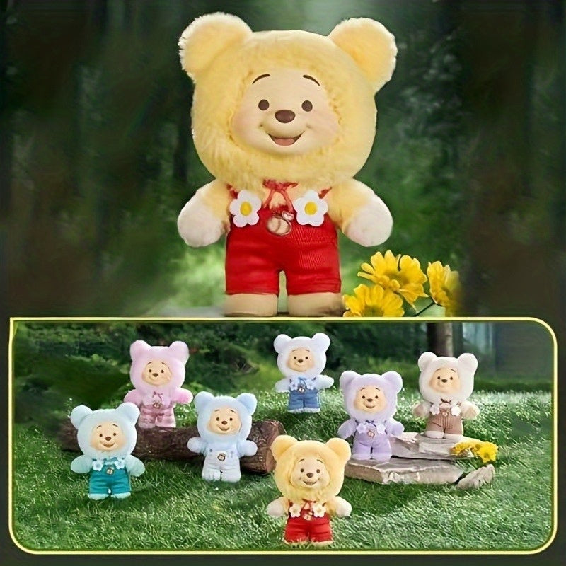 MINISO Disney Winnie The Pooh Candy Series Plush 1pc Random X, Cute Birthday Gift for Christmas, Halloween, Polyester Fiber, Mixed Color, Graduation Season Gift