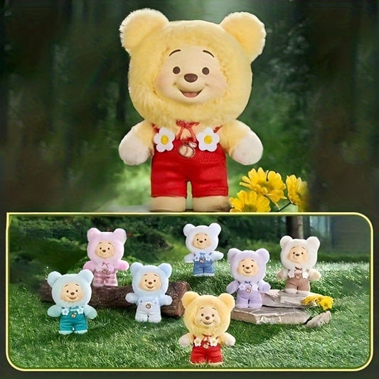MINISO Disney Winnie The Pooh Candy Series Plush 1pc Random X, Cute Birthday Gift for Christmas, Halloween, Polyester Fiber, Mixed Color, Graduation Season Gift