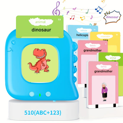 Talking Flash Cards for Preschooler 3 4 5 6 Years Old, Language Learning with 224-510 Words, Pocket Speech Relax And Autism Playthings, Children's Sensory Educational Device,, Learning Educational Gifts for Boys And Girls.