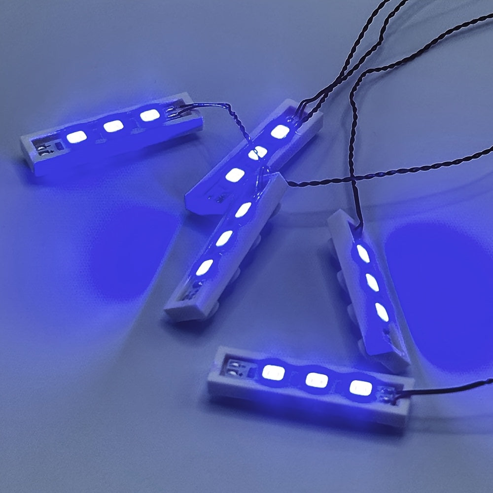 Set of 20pcs of 1X4 Building Block LED Lighting Kit, Compatible with MOC Building Block Additions, Designed for Creating Modules with Bricks City 3710