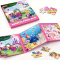 Unicorn Mermaid Princess Magnetic Puzzles for 3+ Girls, 20pcs Travel Puzzles for Kids Ages 3+, Car Airplane Road Trip Activities Toys for 3+ Year Old Girls Birthday Gifts