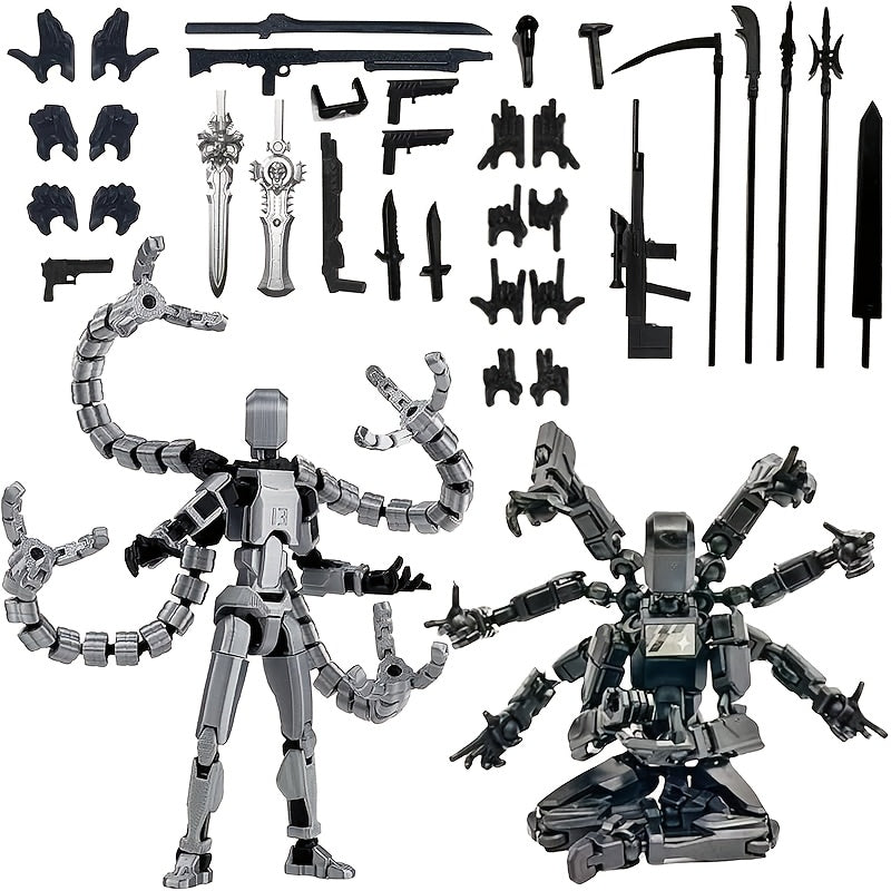 2pcs(Assembled) T13 Action Figure Set, 3D Printed Action Figures, 3D Printed Toy Figures, Desktop Ornaments, Collectible Decorations for Game Enthusiasts( 5.5inch)