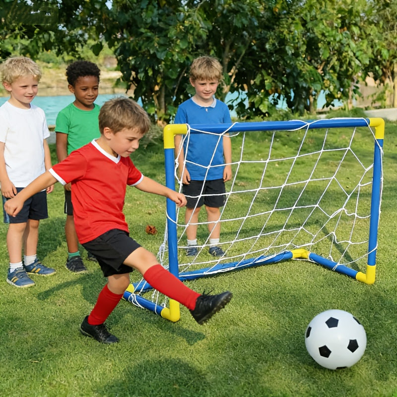[Indoor/Outdoor Football Set] 2pcs Youth Football Set-Portable and Easy-to-assemble Goal, Suitable for Indoor/Outdoor Play, Family Entertainment, Birthday Gifts, Football Gifts