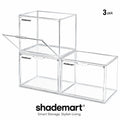 3pcs Clear Display Case Dustproof Storage Bins Containers Organizer Bag Show Box For Collectibles/ Car Model