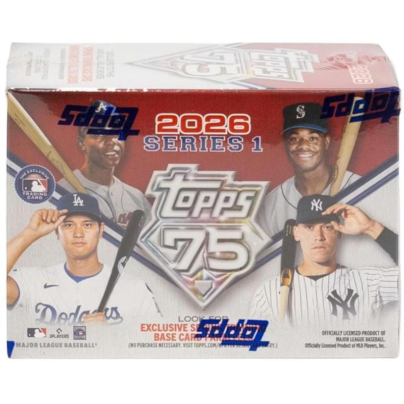 2026 Topps Series 1 Baseball MLB Blaster Box with 72 Cards + 6 Toploaders and StreetCards Magnet!