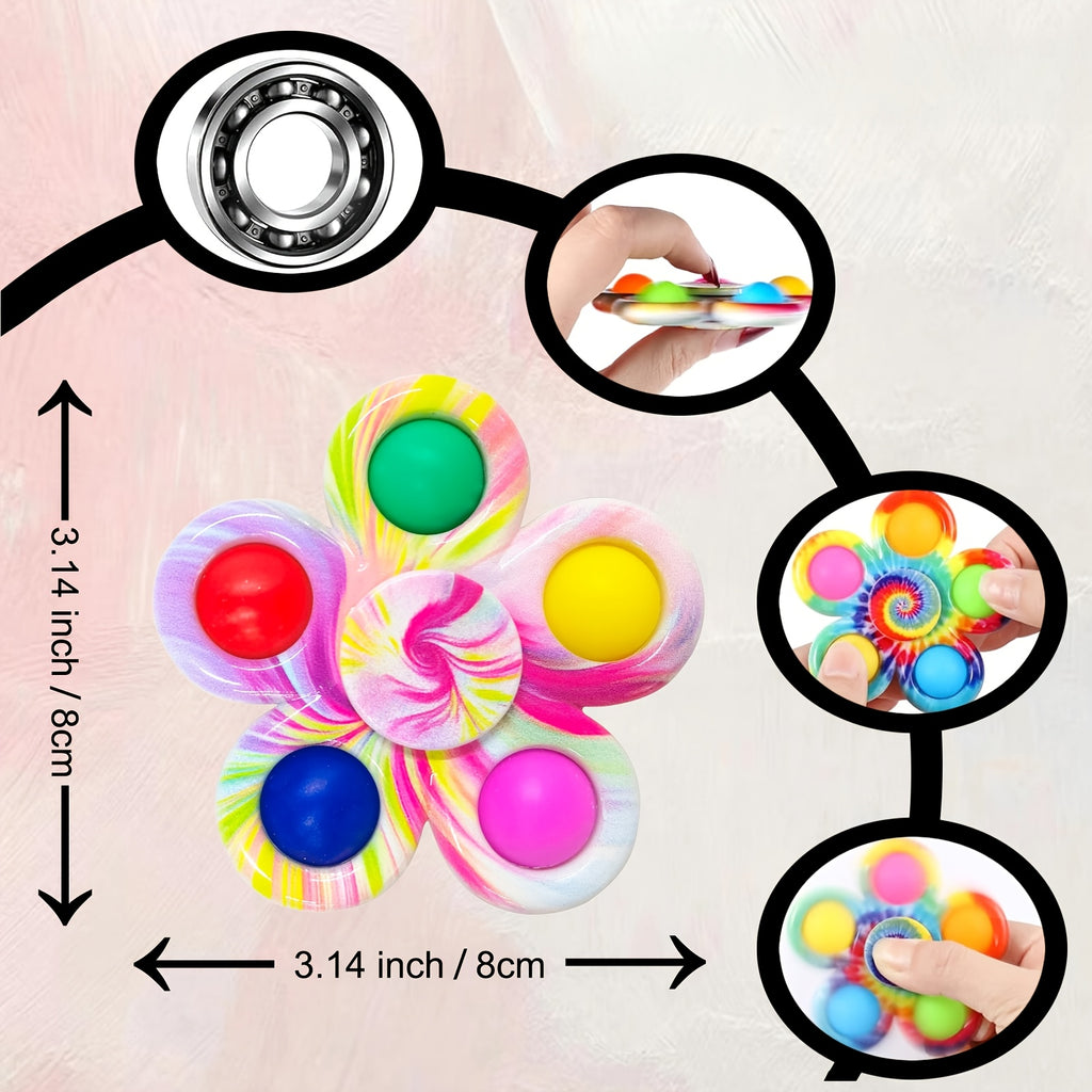[32 Pack Fidget Spinners] FRSHALOUIS Sensory Fidget Spinner Toys - 32 Pack of Press Sensory Fidget Spinners for Children And Adults, Anxiety Relief Toys, Party Favors for Boys And Girls, Birthday And Christmas Goodie Bag Fillers, Classroom Rewards