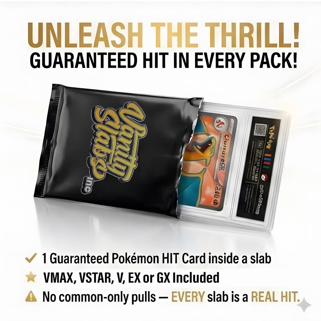 Japanese Pokémon Mystery Slab | Rare Card in Display Slab | EX, V, VMAX, VSTAR | Includes 10 BONUS Holo Cards | Perfect Gift for Kids & Collectors of All Ages