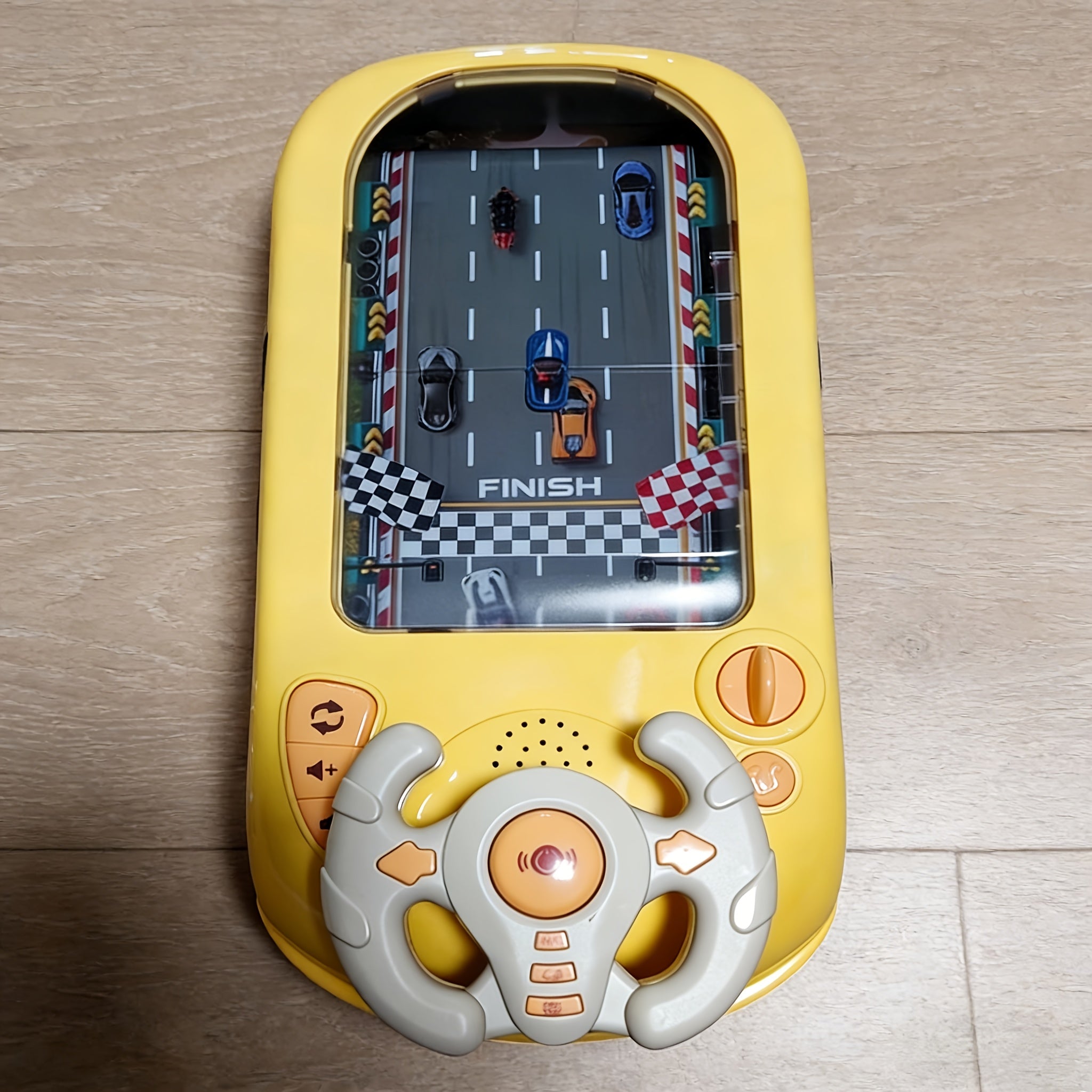 [Great Gift] Cool Racing Simulator Steering Wheel Toy for Boys & Girls, 200 Game Levels with Realistic Sound & HD Graphics, Interactive Parent-Child Educational Toy, Great Gift for Independence Day, Summer Party, Family Events & Back to School