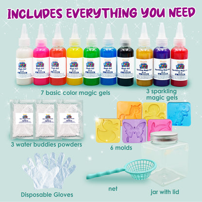 Aqua Fairy Water Gel Kit - Magic Water Elf - DIY Squishy Maker Kit - Design Your Own Squishes - Kids Arts & Crafts