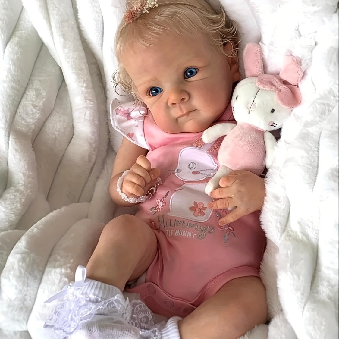 [Reborn Baby Dolls] Realistic 22in Girl Reborn Baby Dolls Vinyl Full Body Newborn Adorable Kids Toy