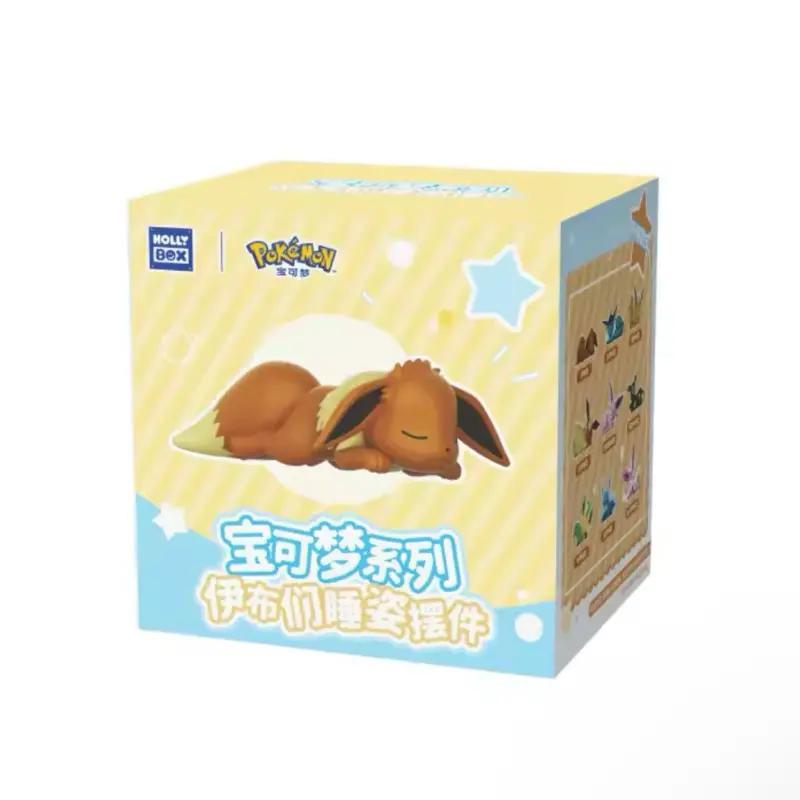 [CN] Pokemon Sleepy Pose Eevee Blind Box Eeveelutions Blind Box - Cute Kawaii Eeveelutions Sleep Pose Figures- Vaporeon Sylveon Espeon Umbreon Leafeon Glaceon - Desktop Ornament Mystery Toy - Simplified Chinese