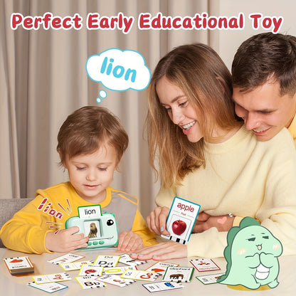 Flybok Back-to-School Season/ Talking Flashcards for 1-4 Year Olds/ Baby Toys/ Kids' Toys, with 160 Words, Portable Word Card Machine Suitable for Classrooms/ Dinosaur Toys/ Halloween/ Children's Christmas Gifts
