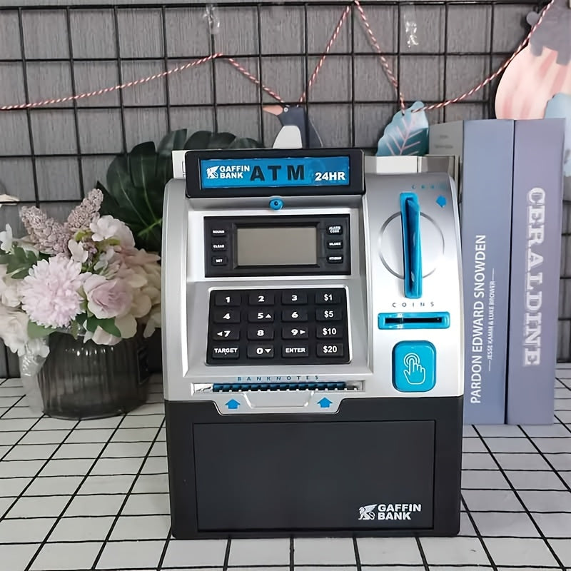 Electronic Money Bank with Debit Card And Cash Scanning Function - Coin And Bill Slot, Balance Calculator, Digital Safe, Combining Savings Security Device And ATM Function