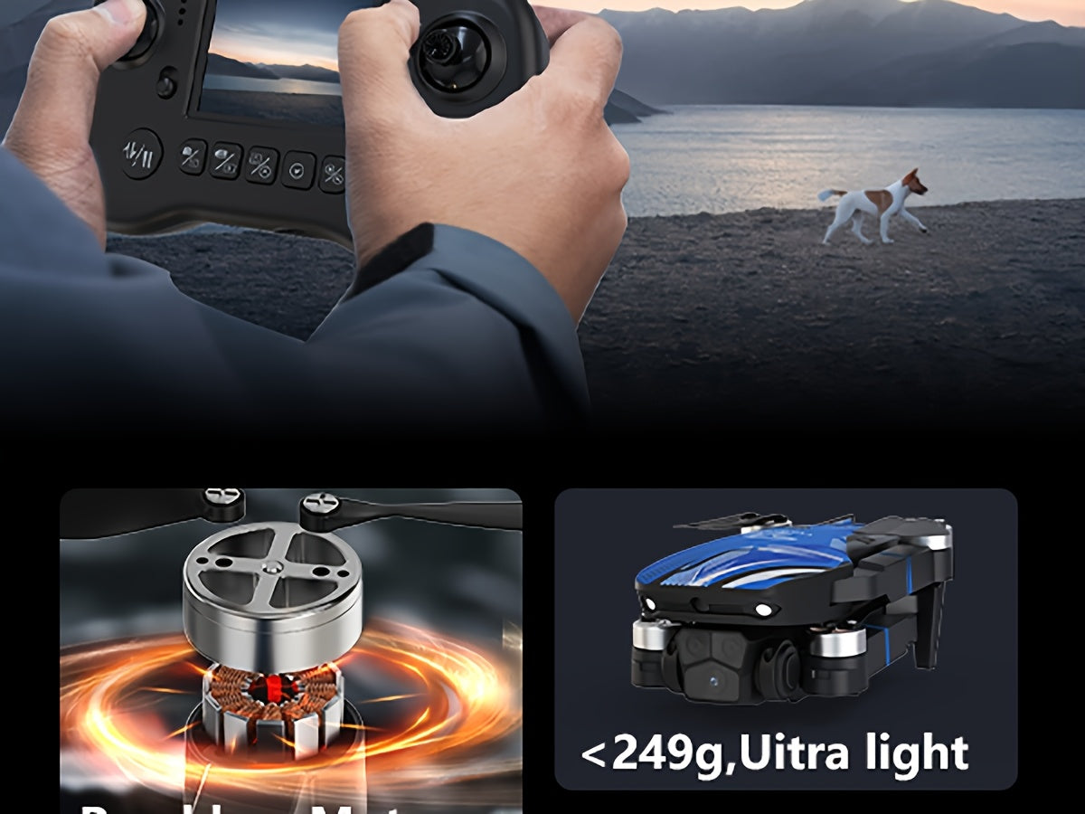 [Foldable RC Quadcopter] Drone With 2 Cameras For Beginners Adults, Drone With LCD Screen 2.8 Inch, Professional Brushless Motor 270° Obstacle Avoidance, Altitude Hold 3D Flips 3 Speeds Headless Mode One Key Takeoff/Landing, Foldable RC Quadcopter Support