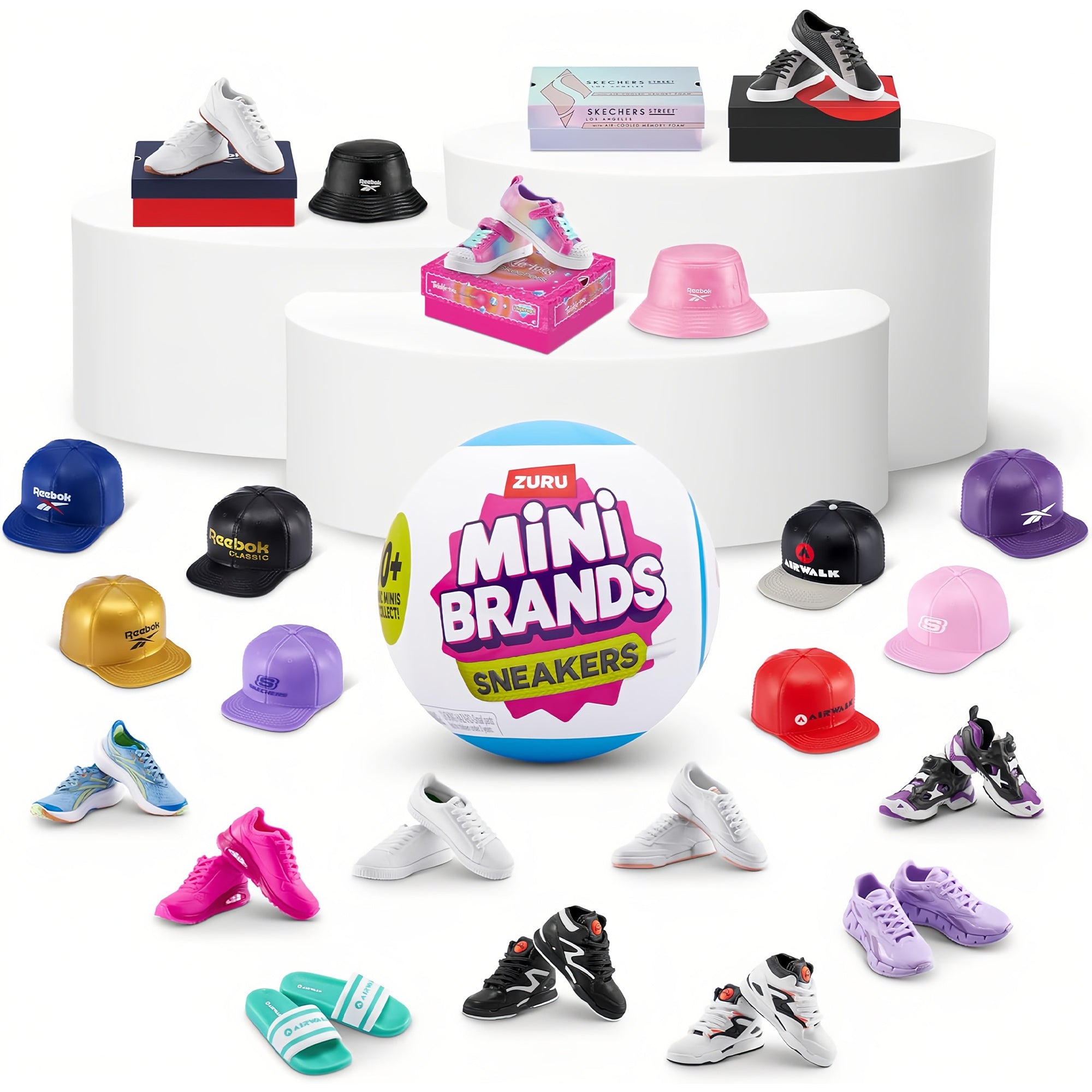 2 pcs - ZURU Series 1 Mini Brands Sneakers, 5 Mystery Miniature Brands Accessories, Collectible Mystery Capsule for Teens, Adults and Collectors