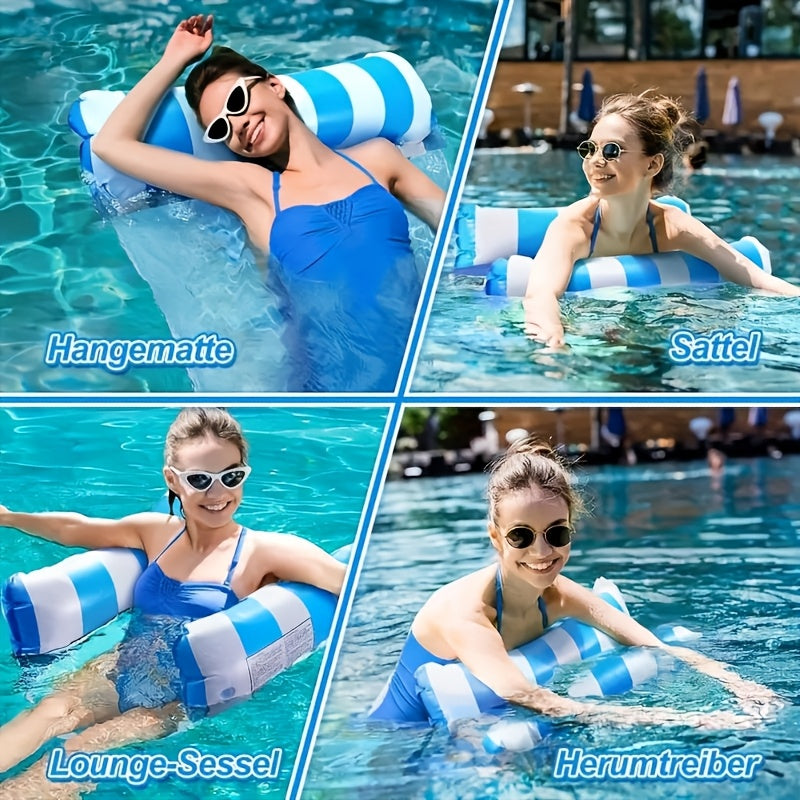 2/4/6 Pack Inflatable Pool Floats for Adults - Classic Striped Swimming Rings, Durable PVC Tube Floats for Pool, Lake And Beach - Summer Water Recreation, Leak-Resistant Design