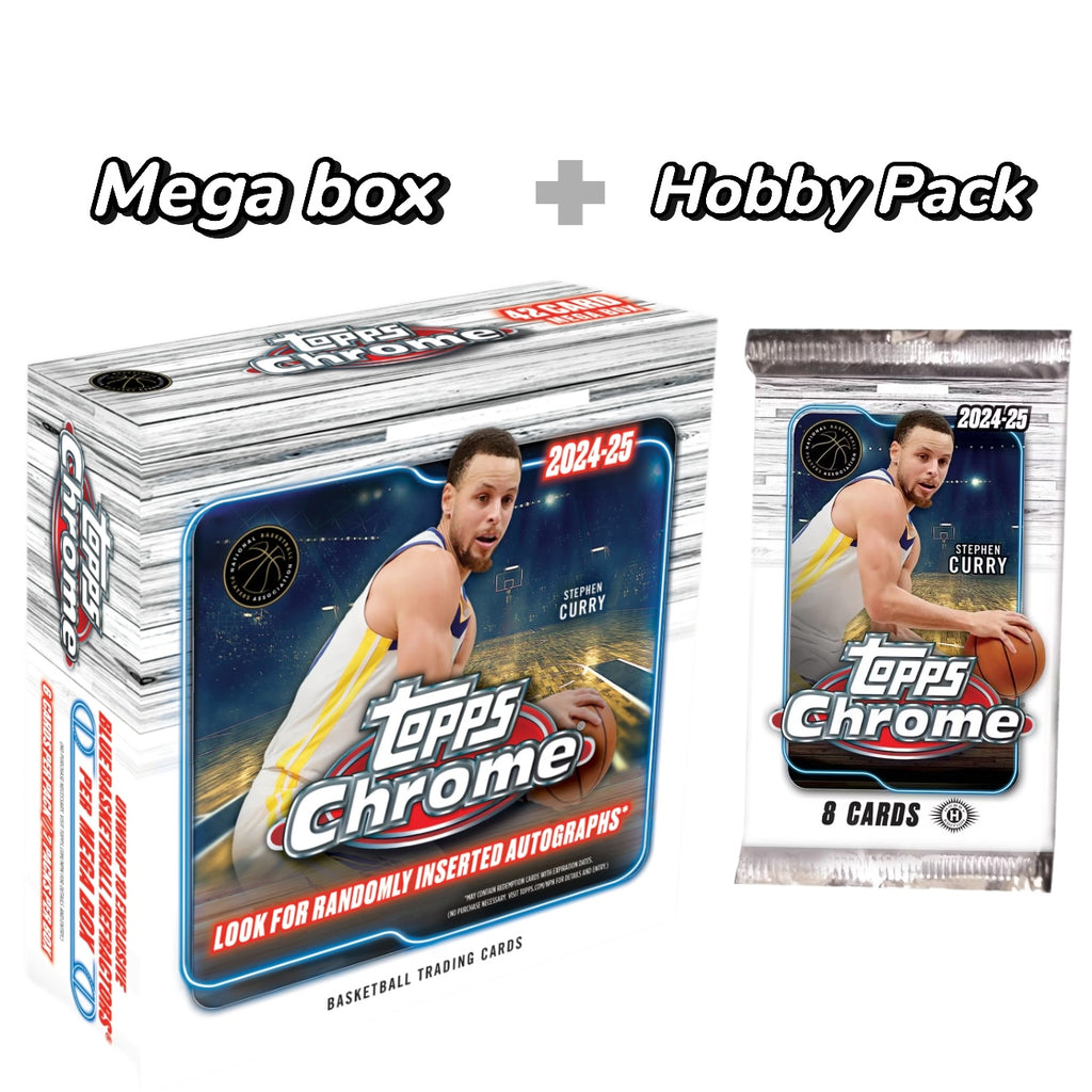 2024/25 Topps Chrome Basketball Factory Sealed Mega Box (42 Cards)+ Basketball Hobby/Jumbo/Value Pack