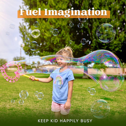 18pcs Giant Bubble Wands Set Bulk, Large Bubble Maker with Tray & Solution, Summer Outdoor Kids Toys, Perfect for Easter Party Favors, Birthday Gifts & Outdoor Game Activities