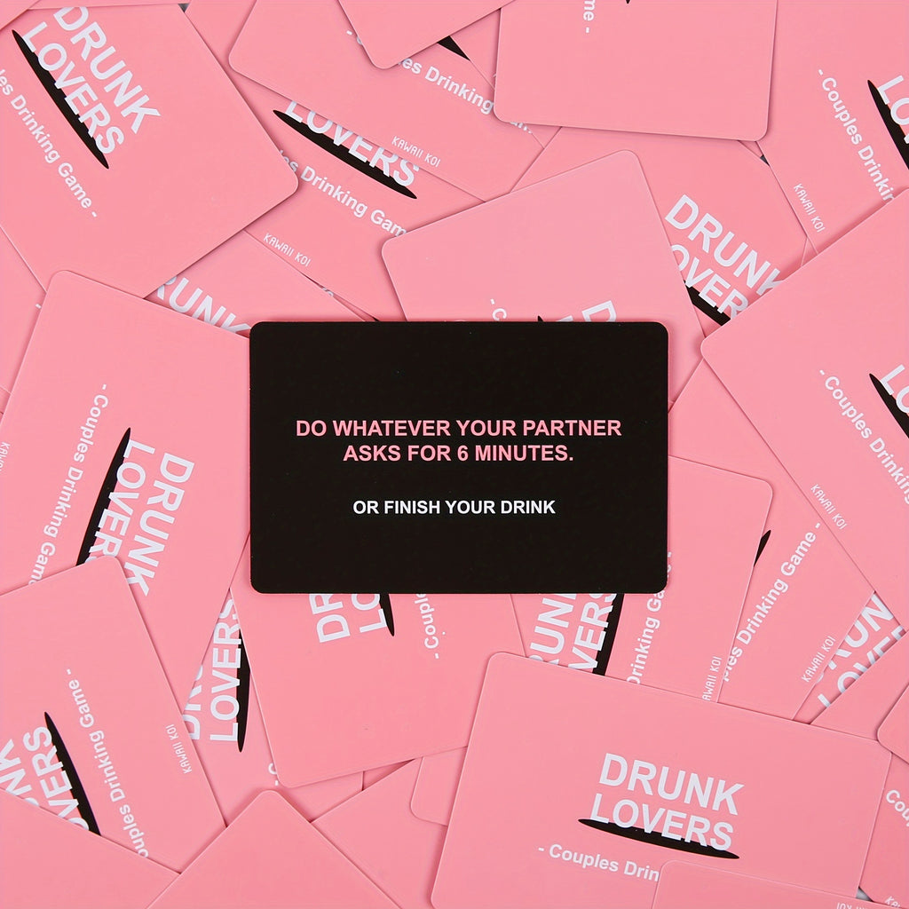 DRUNK LOVERS - Couple Game For Date Night, 54 Game Cards, Couple Party Cards Entertaining Game For Promoting Relationship, Board Game Perfect Anniversary, Valentine'S Day & Wedding Gift For Couples