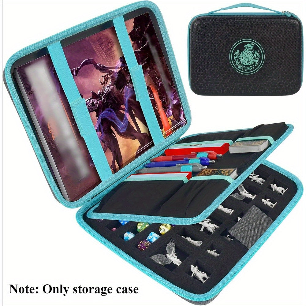 Compatible for D&D Dice Tray Box Compatible for MTG & RPG Tabletop Games - Polyhedral Dice Storage with D20, D12, D10, D8, D6, D4 Holder for DND Miniatures Accessories (///)