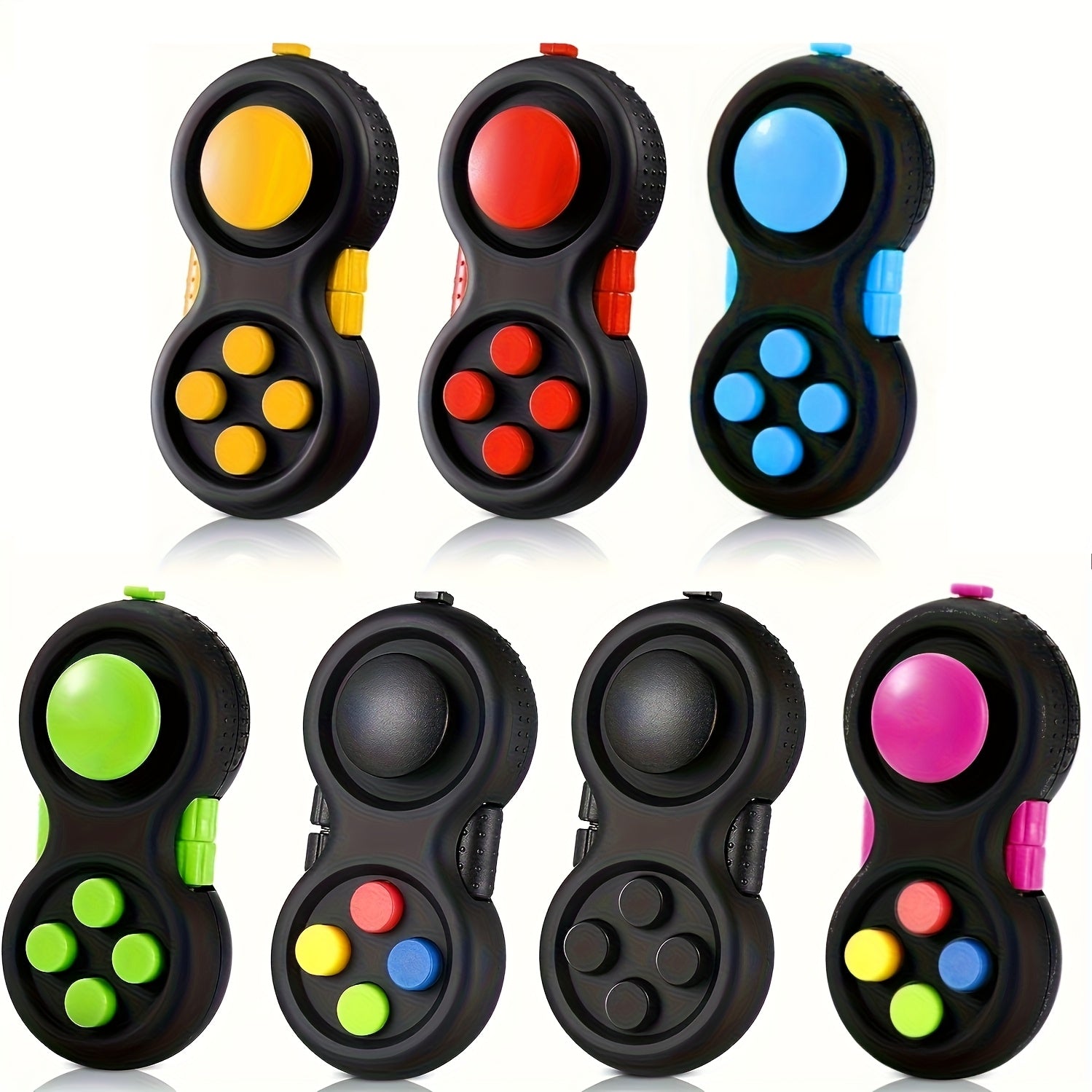 [Retro Classic Fidget Pad] 7pcs Retro Classic Fidget Pad Handheld Game Controller Fun Toys Pack