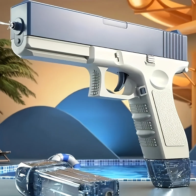Powerful Electric Water Gun Toy - High-capacity Long-range Shooting with 2 Magazines, Pink/blue, Perfect for Beach Or Pool Summer Fun
