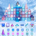 102pcs/116pcs Castle Magnetic Tiles, 3D STEM Sensory Toy Building Blocks, Pretend Castle Playset Theme Magnetic Structure, Preschool Learning And Interactive Toy Gifts for Boys Girls Age 3+, Early Development & Activity Toys Gifts for Kids
