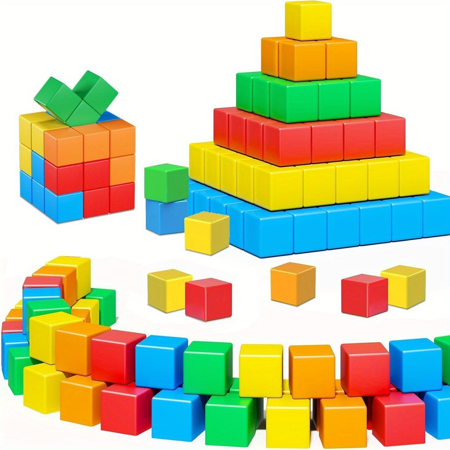 Magnetic Building Blocks, Suitable for 3+ Magnetic Building Block Toys, Magnetic Cubes, Educational Sensory Magnet Toys for Boys And Girls Ages 3-5 35pcs