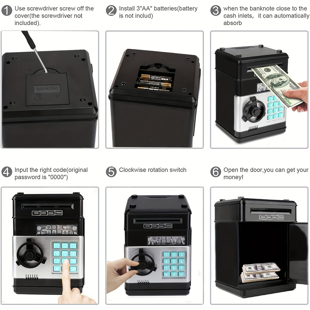 Piggy Bank Cash Coin Can ATM Bank Electronic Coin Money Bank For Kids-Hot Gift