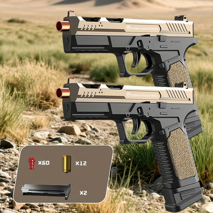 G17 Fully Automatic Rapid Continuous Soft Bullet Gun, with A Variety of Additions, Boys' Outdoor Play Favorites, Shooting Range Equipment | Realistic Pistol Model | Textured Grip Design