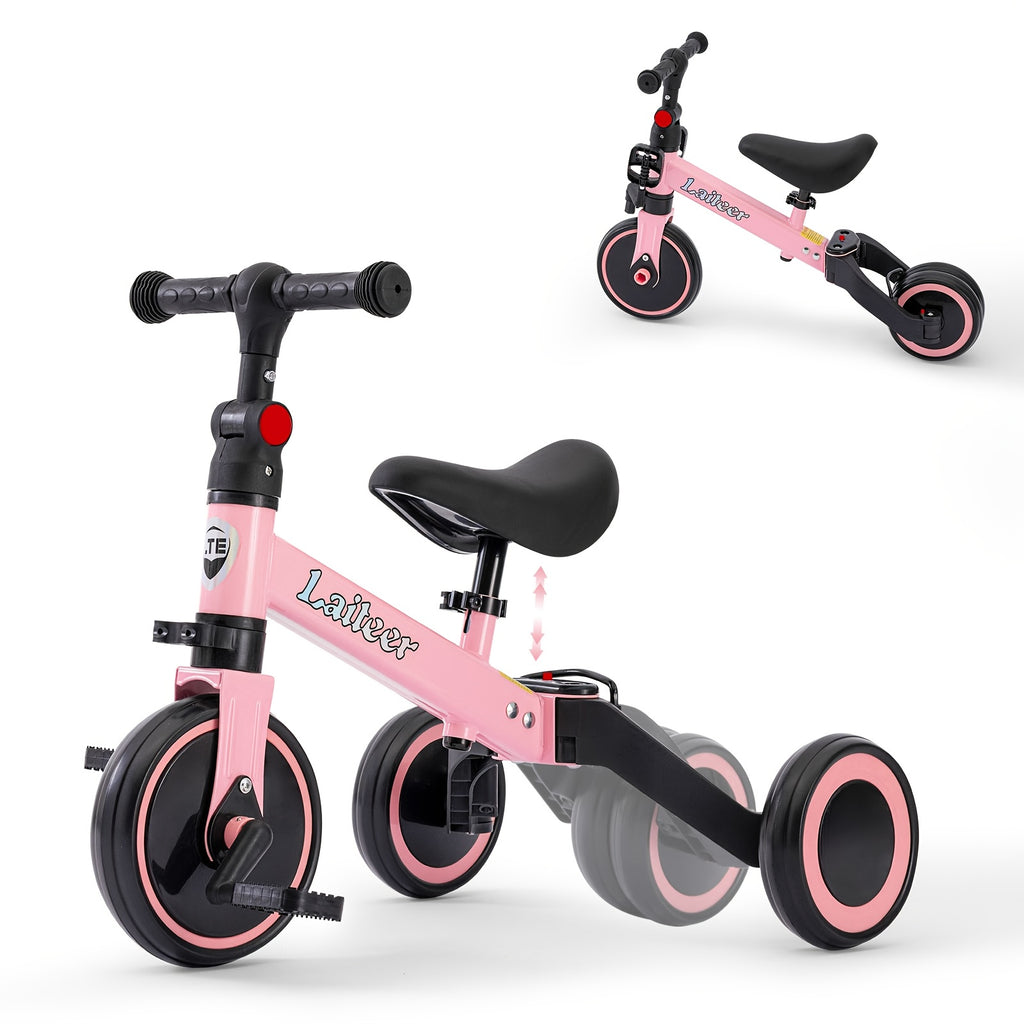 [3-In-1 Bike & Trike] Winfire 3-In-1 Toddler Balance Bike And Convertible Trike for Kids 2, Adjustable Bike with Foldable Rear Wheels, Removable Pedals, Kids Tricycle And Balance Bike Combo