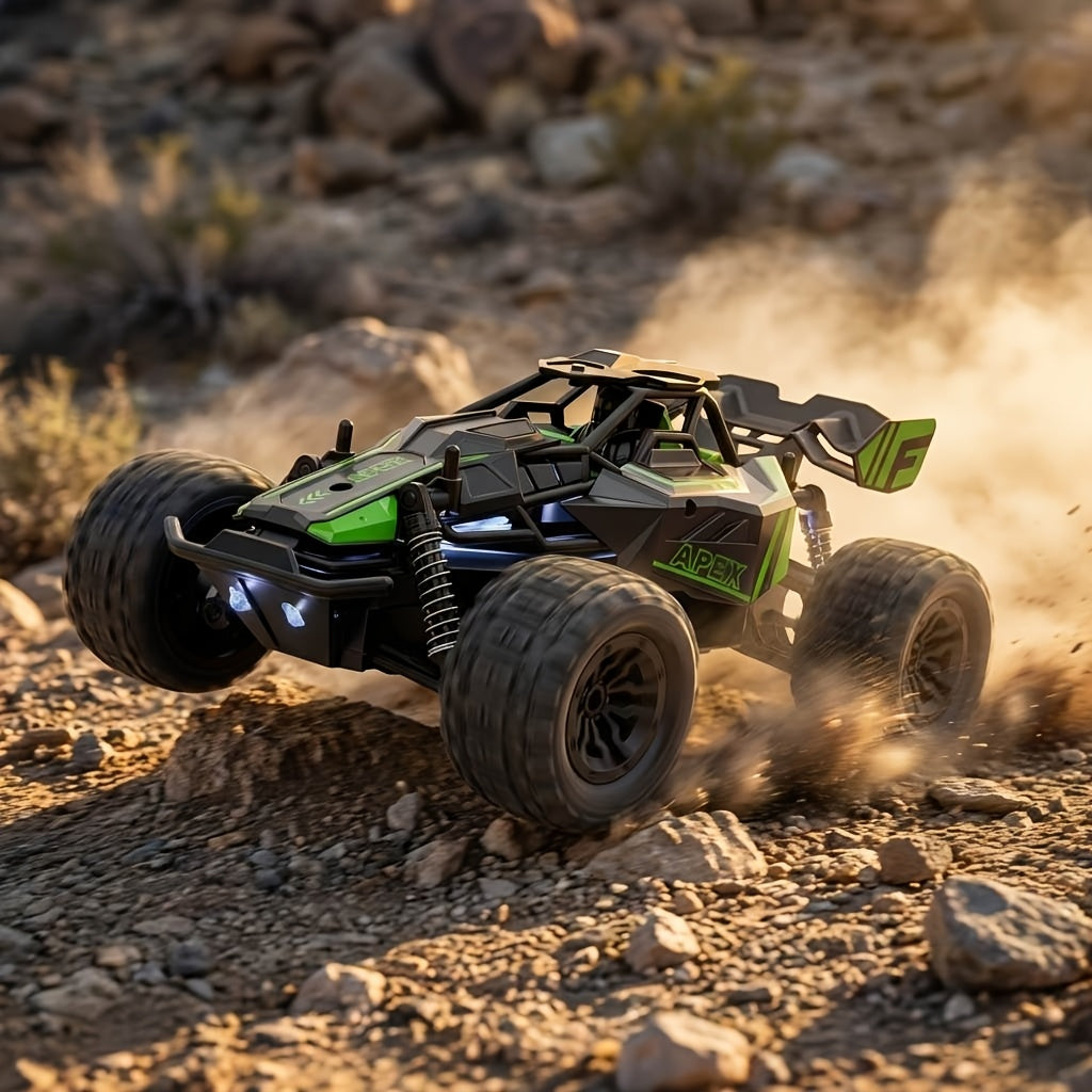 High-speed Remote-controlled Car, Four-wheel-drive Off-road Remote-controlled Truck, 1:20 Scale All-terrain Remote-controlled Off-road Vehicle with LED Headlights, 2.4GHz Radio-controlled Monster Truck, Amateur-grade Remote-controlled Car