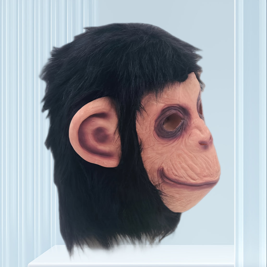 Adult Size Black Gorilla Mask, Realistic Monkey Animal Head Costume, Funky Style Natural Latex, Cosplay Funny, Role Play & Holiday Gift Fashion Monkey Mask