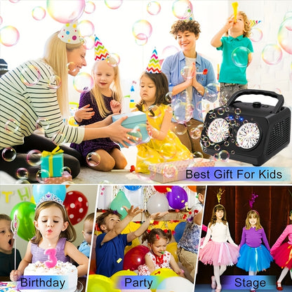 [Double Fan Bubble Machine] 1/ 2 Sets - Party Essential, Atmosphere Bubble Machine, Indoor and Outdoor Children's Toys, Wedding, Birthday, Halloween and Christmas Gifts (excluding Batteries and Foam Liquid), Activities and Entertainment