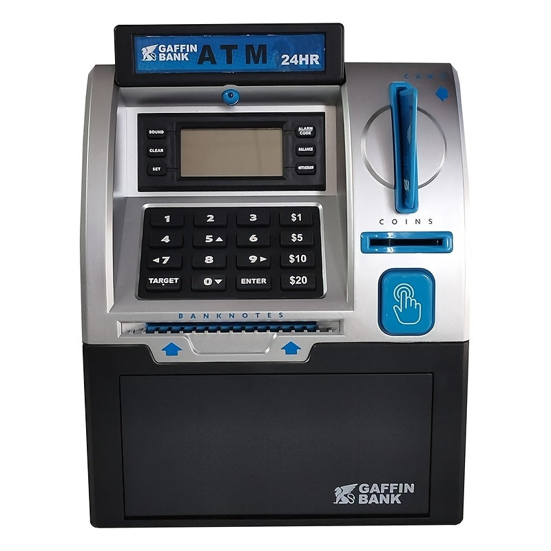 Electronic Money Bank with Debit Card And Cash Scanning Function - Coin And Bill Slot, Balance Calculator, Digital Safe, Combining Savings Security Device And ATM Function