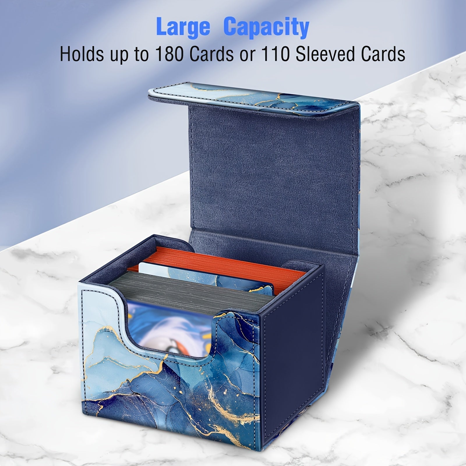 A Card Storage Box Suitable for MTG/TCG/CCG, Featuring a Magnetic Closure And Capable of Holding Over 180 Game Cards, Complete with a PU Divider