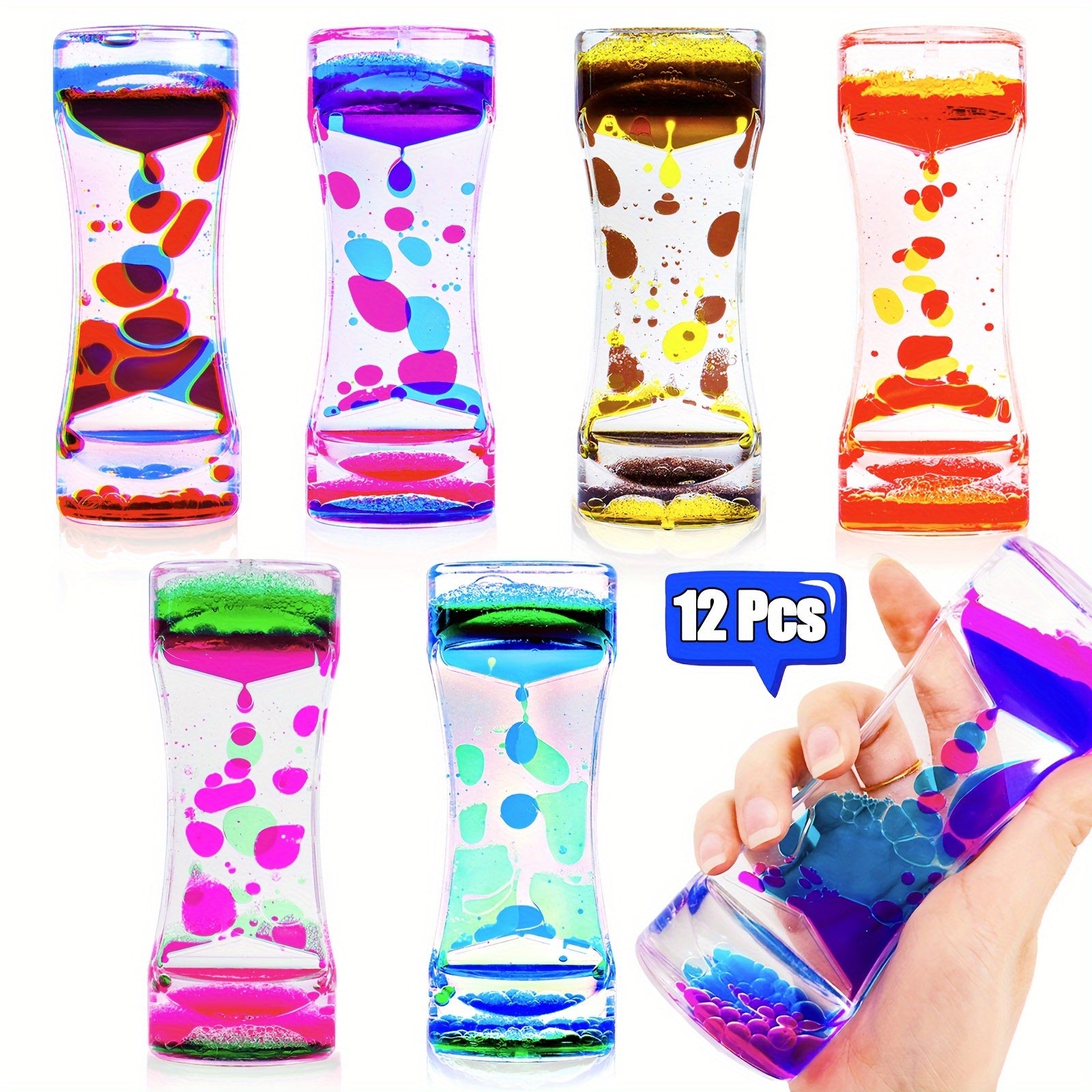 [Liquid Motion Bubbler] Liquid Motion Bubbler | Sensory Fidget Toys for Adults & Kids | Party Favors, Classroom Prizes, Christmas Stocking Stuffers