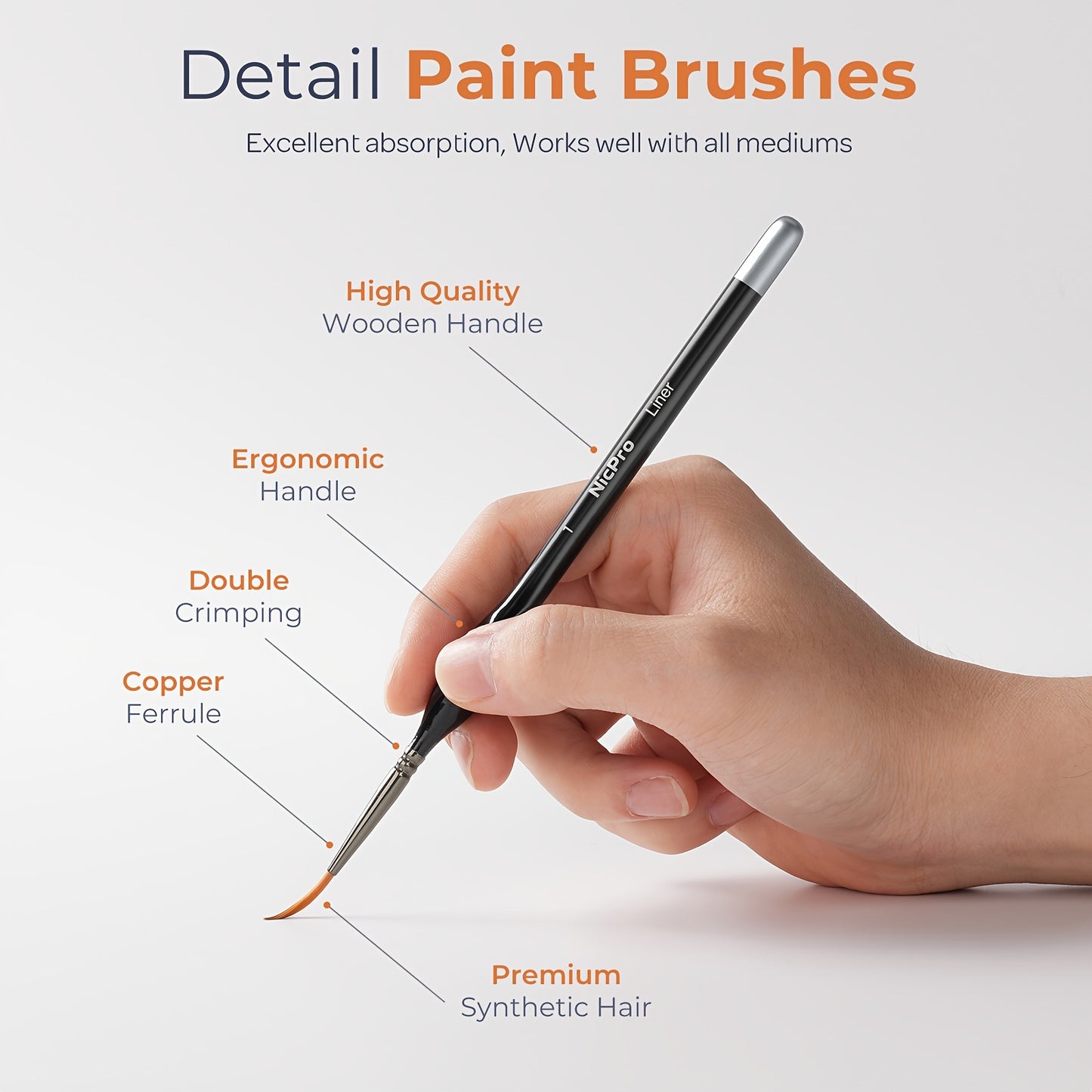 16/24pcs Small Detail Paint Brush Set, Professional Miniature Painting Kit Fine Detail Brushes - Come With Holder & Bag - Perfect Gift For Artist-Great Gift