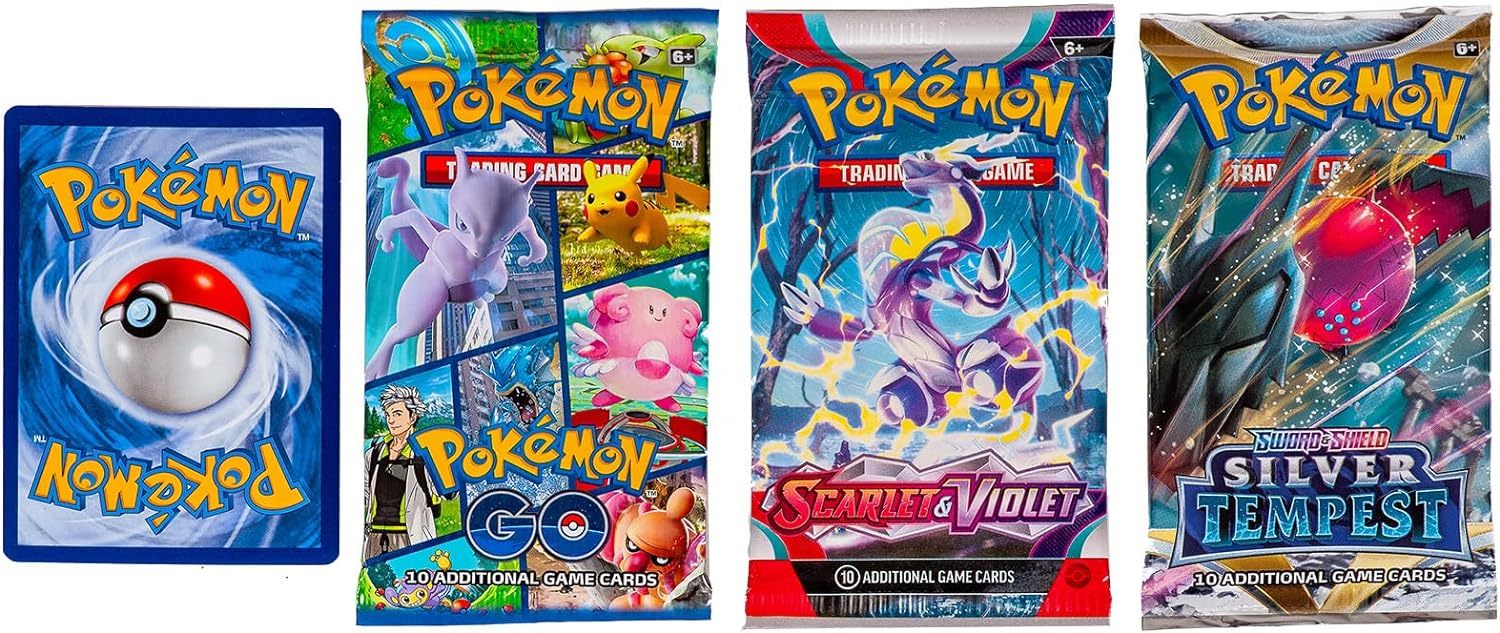 Pokemon TCG: 3 RANDOM Booster Packs & 1 Random Foil | Includes 3 Booster Packs of Random Cards & 1 Individually Packed Foil Card.