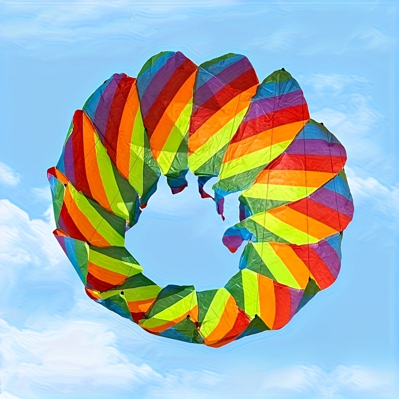 [Rotating Lotus Tail Kite] Rotating Lotus Tail Kite - Three-dimensional Flower Basket Tail; Suitable For Outdoor Beach Park Games And Entertainment