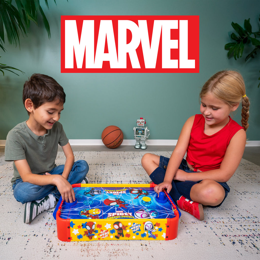 Marvel Spidey And His Amazing Friends Electronic Tabletop Air Hockey (Wood)